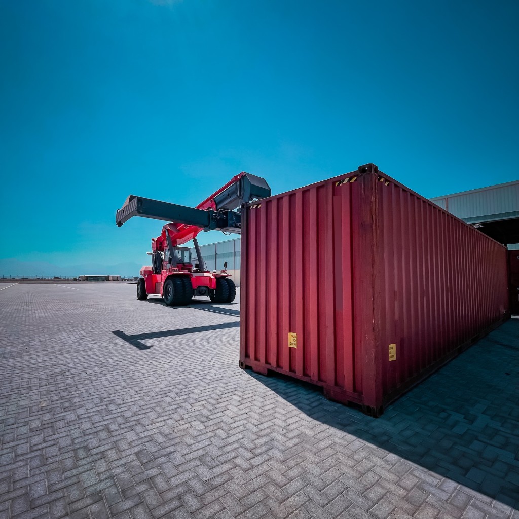 Khazaen dry port and inland logistics zone from above.